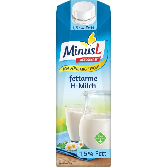 Minus L Fettarme Haltbare Milch 1,5% Laktosefrei 1L